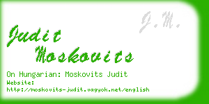 judit moskovits business card